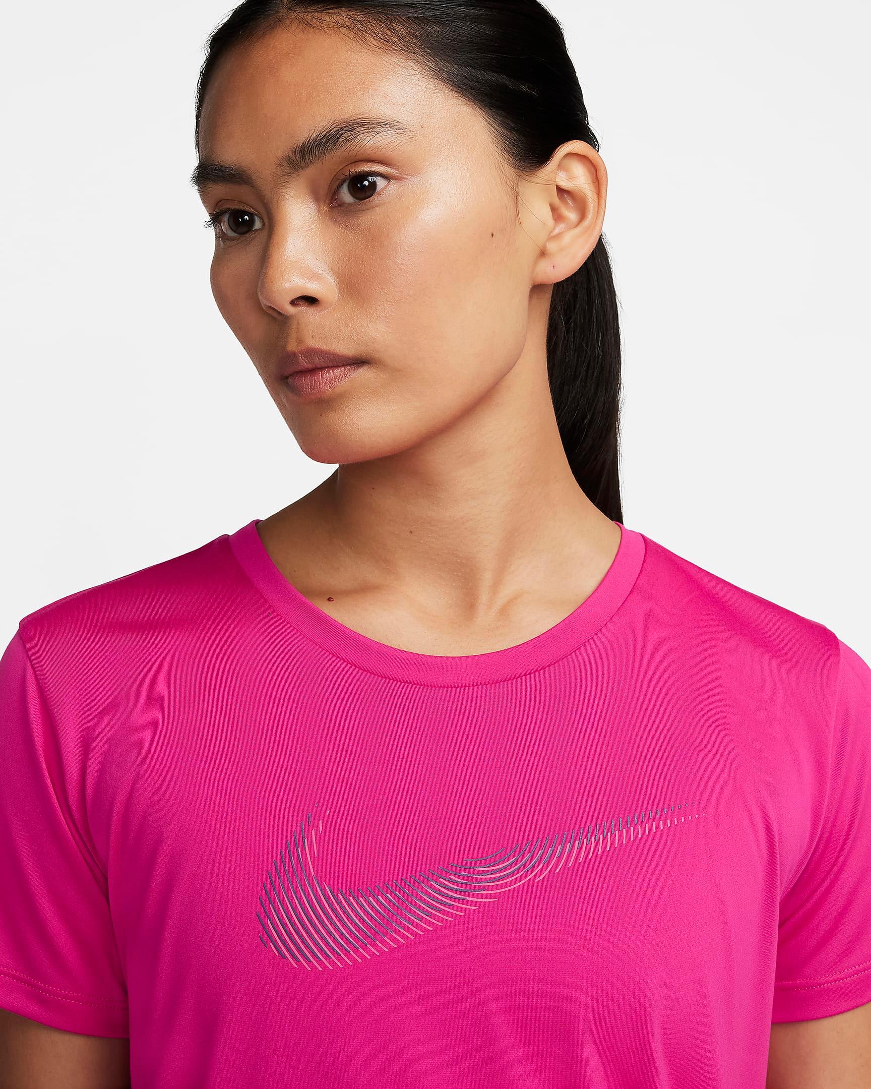 Nike Dri-FIT Swoosh SS Women's - Fireberry