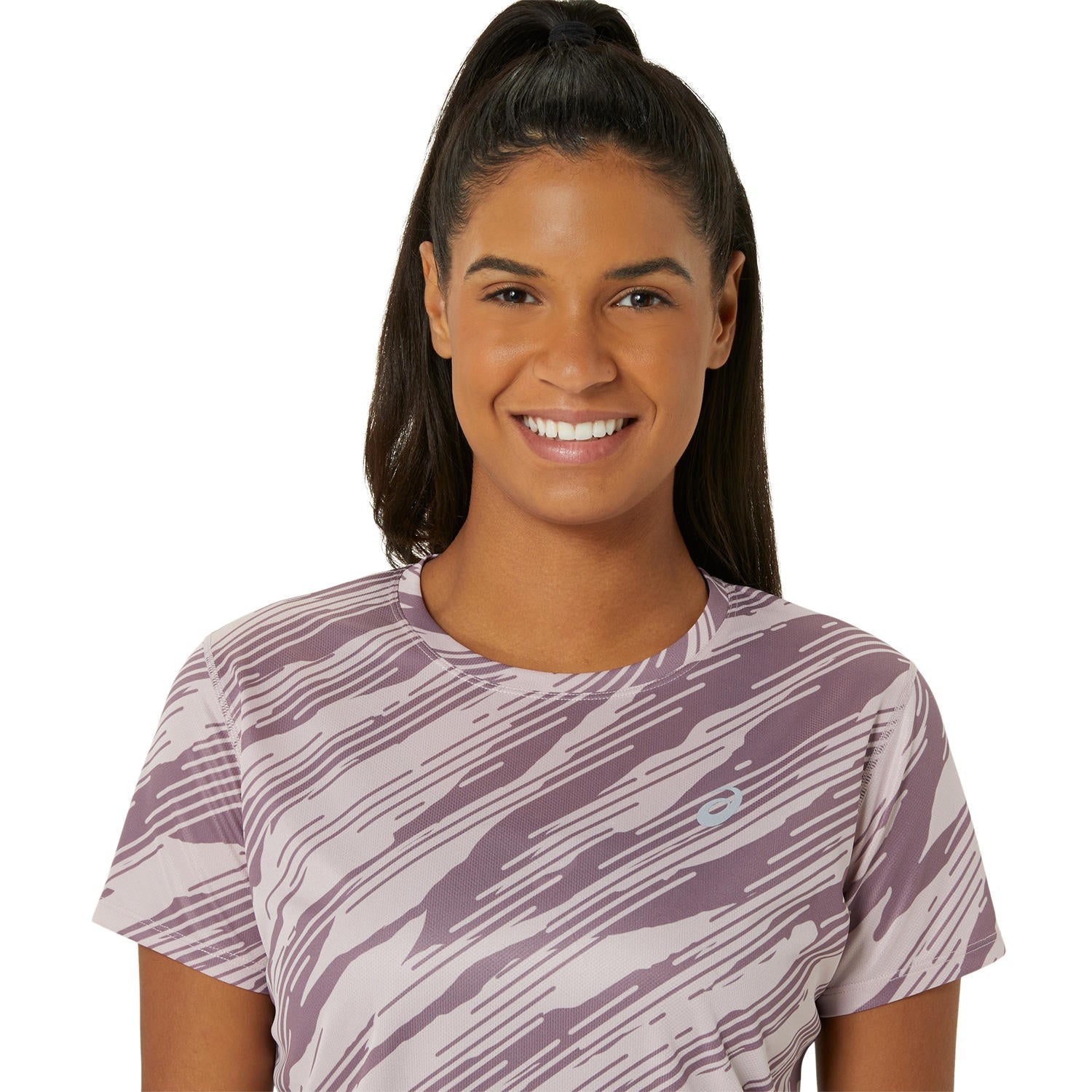 Asics Core All Over Print SS Top Women's - Watershed Rose/Dusty Mauve