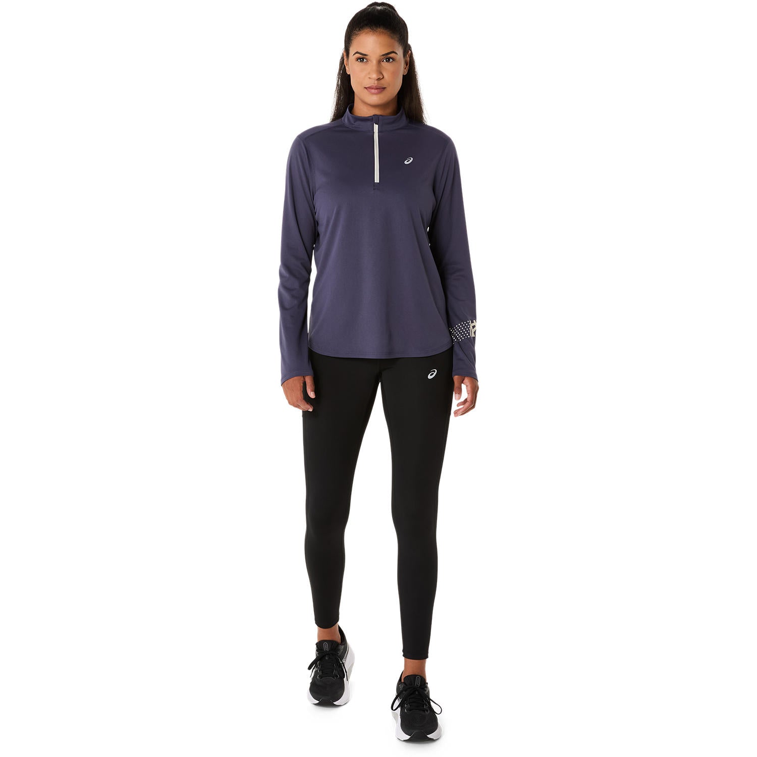 Asics Core LS 1/2 Zip Top Women's - Illusion Blue/Black