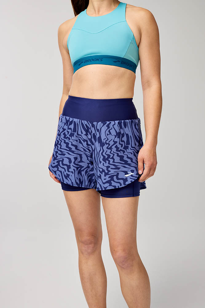 Brooks Chaser 5" 2-IN-1 Short 2.0 Women's - Midnight Speedscape