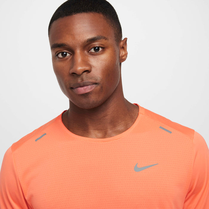 Nike Dri-Fit RISE 365 SS LT Mens - Wild Mango/Reflective Silver