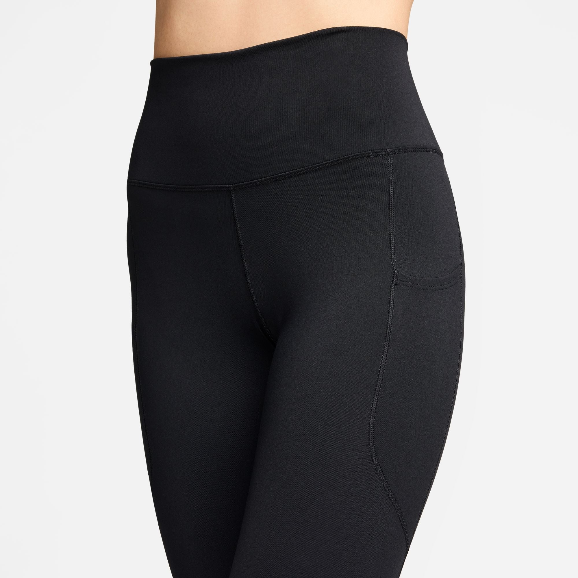 Nike Women's High-Waisted 7/8 Leggings with Pockets - Black/Black