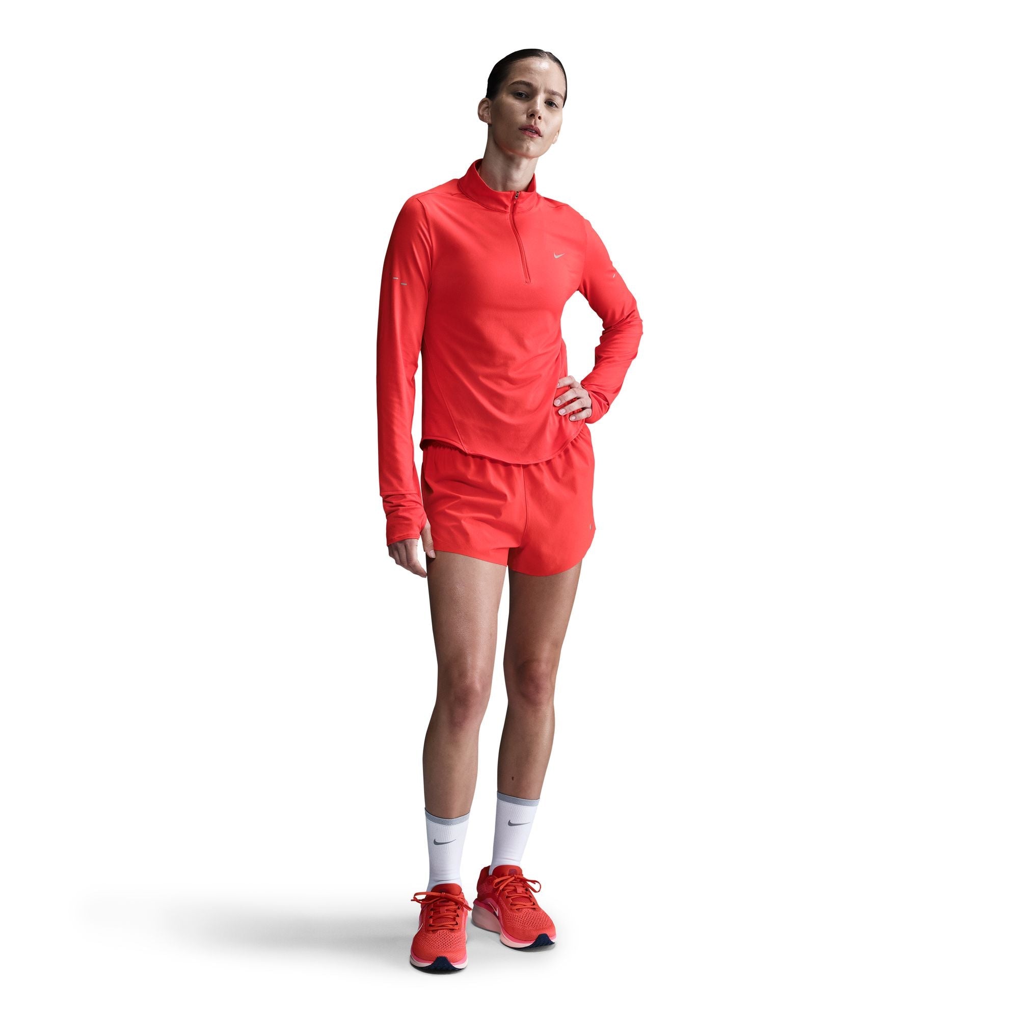 Nike Swift Women's Dri-FIT UV 1/4-Zip Running Top - Light Crimson