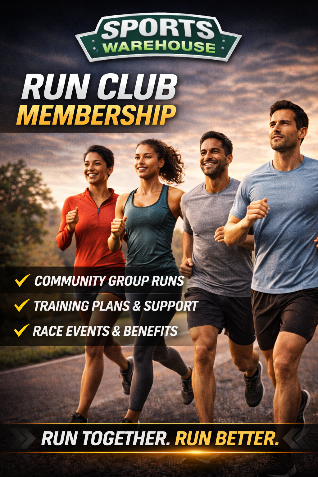 Sports Warehouse Run Club – Monthly