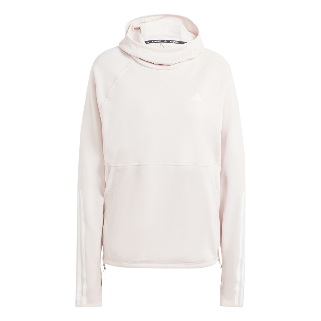 Adidas Own The Run 3-Stripe Hoodie Women's - Putty Mauve