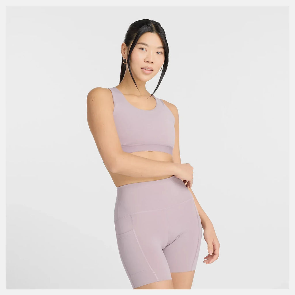 NB Sleek Medium Support Pocket Sports Bra - Ice Wine