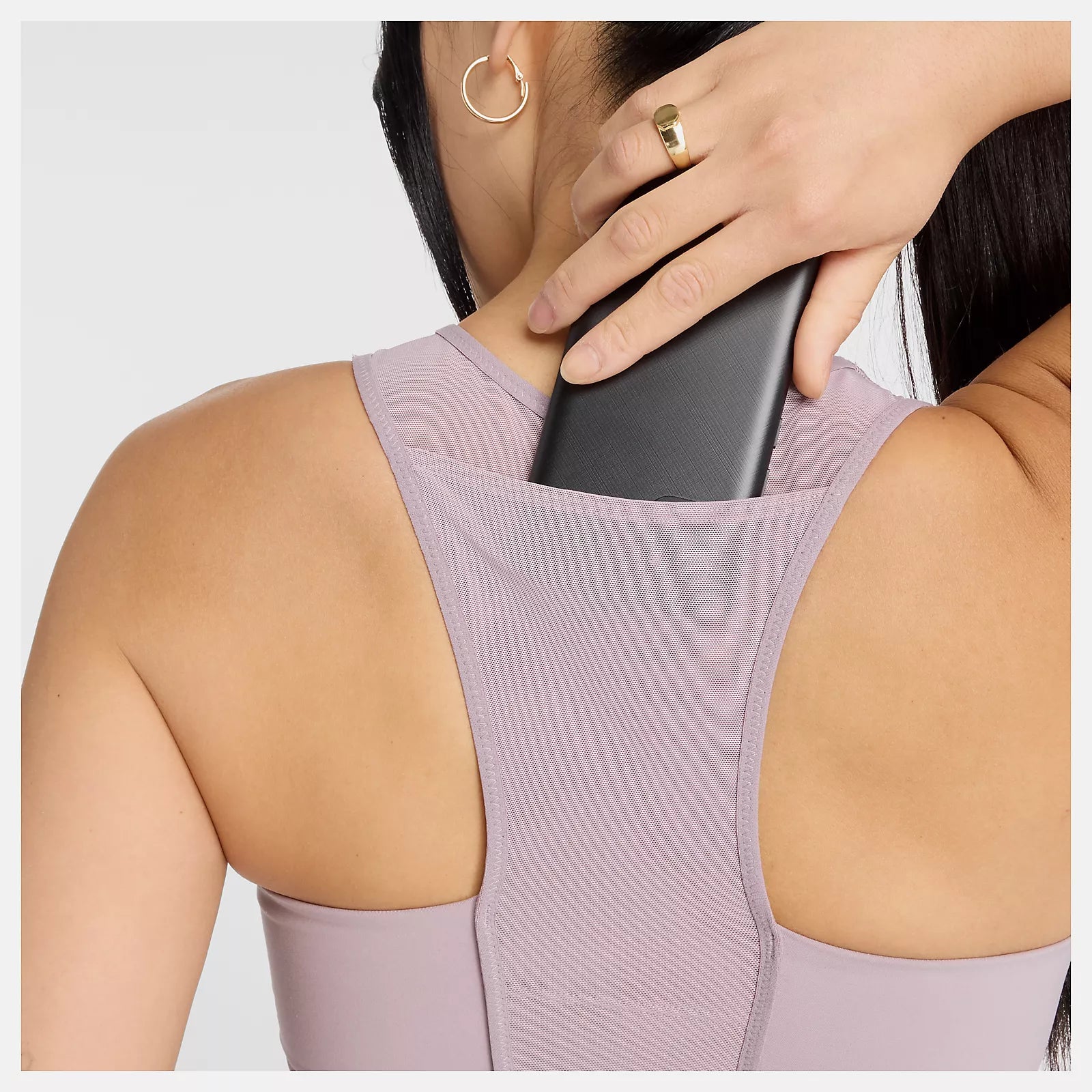 NB Sleek Medium Support Pocket Sports Bra - Ice Wine